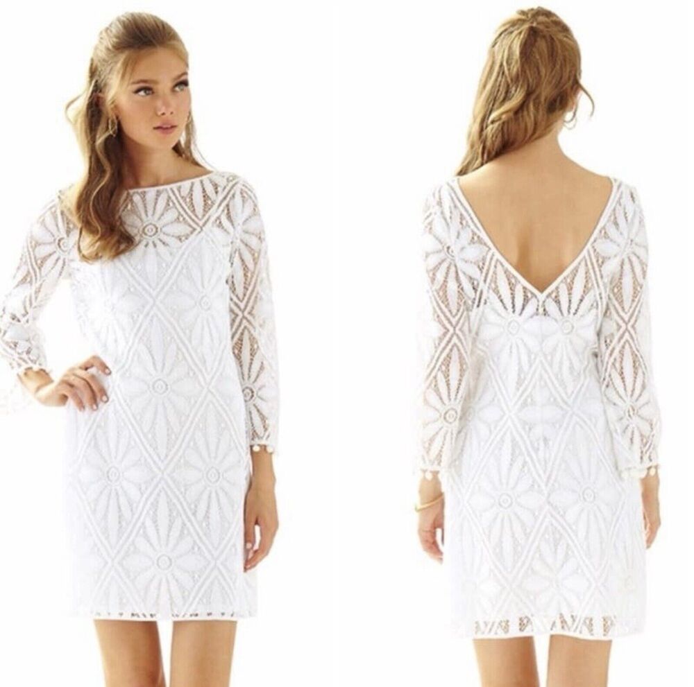Lilly Pulitzer Topanga Dress Vacation Mini In Resort White S